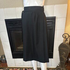 Vtg joseph Magnin classic of Boston A-Line Midi Wrap Skirt Size 7 Union Made